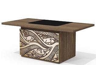 Стол руководителя с декор. траверсом