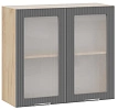 Шкаф навесной c двумя дверями со стеклом