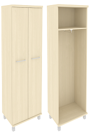 Офисный шкаф-гардероб для одежды (узкий)