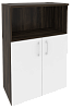 Офисный шкаф средний широкий (2 низких фасада ЛДСП)