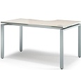 Стол на металлокаркасе письменный эргономичный (левый)