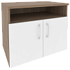 Офисная тумба для оргтехники, с нишей и распашными дверцами
