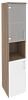 Офисный шкаф высокий узкий лев./прав. (1 низкий фасад ЛДСП + 1 низкий фасад стекло)