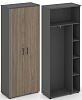 Гардероб широкий неглубокий, задняя стенка ЛДСП