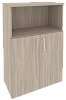 Офисный шкаф средний широкий (2 низких фасада ЛДСП)