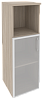 Офисный шкаф средний узкий лев./прав. (1 низкий фасад стекло в раме)