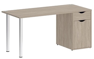 Стол компьютерный на металлокаркасе с тумбой