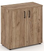 Офисный шкаф низкий широкий (2 низких фасада, задняя стенка ЛДСП)