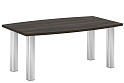 Стол для переговоров на металлических опорах нерж.сталь
