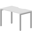 Стол рабочий на металлокаркасе (П-опоры / с эргономичным вырезом)