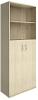 Офисный шкаф высокий широкий со стеклом
