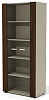 Офисный шкаф высокий со стеклянными фасадами