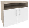 Офисная тумба для оргтехники, с нишей и распашными дверцами