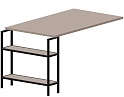 Стол приставной на металлокаркасе с открытыми полками