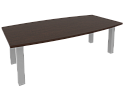 Стол для переговоров на металлокаркасе (серые опоры)