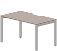 Стол рабочий на металлокаркасе (П-опоры / с эргономичным вырезом)