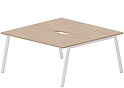 Составной Стол на 2 рабочих места (2 эргономичных выреза)