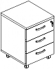 Тумба выкатная 3-ящичная с центральным замком