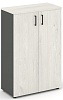 Офисный шкаф средний широкий (2 низких фасада, задняя стенка ЛДСП