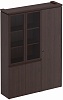 Офисный шкаф комбинированный со стеклом + для одежды узкий