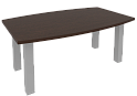 Стол для переговоров на металлокаркасе (серые опоры)