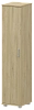 Офисный шкаф узкий высокий закрытый 1 дверь (ЛДСП)
