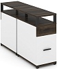 Тумба двухсторонняя опорная/приставная 1 ящик + 1 распашной фасад. С надставкой.