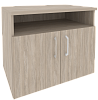 Офисная тумба для оргтехники, с нишей и распашными дверцами