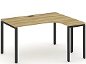 Стол письменный эргономичный Concept на П-образном металлокаркасе (правый)