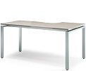 Стол на металлокаркасе письменный эргономичный (левый)