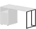 Стол рабочий на металлокаркасе с опорной тумбой (левый)