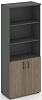 Офисный шкаф высокий широкий (2 низких фасада, задняя стенка ЛДСП