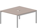 Составной стол на 2 рабочих места (2 эргономичных выреза)