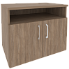 Офисная тумба для оргтехники, с нишей и распашными дверцами