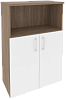 Офисный шкаф средний широкий (2 низких фасада ЛДСП)