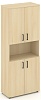 Офисный шкаф высокий широкий (4 низких фасада, задняя стенка ЛДСП