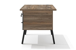 Стол прямой с подвесной тумбой на металлокаркасе (правый)